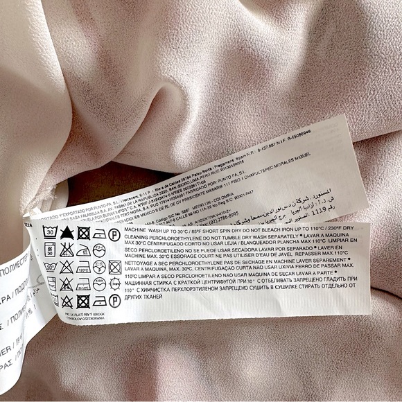 NWT Mango Suiting Red Floral V-Neck Sheer Long Sleeve Tunic Dress, Size 8 US - Picture 13 of 13